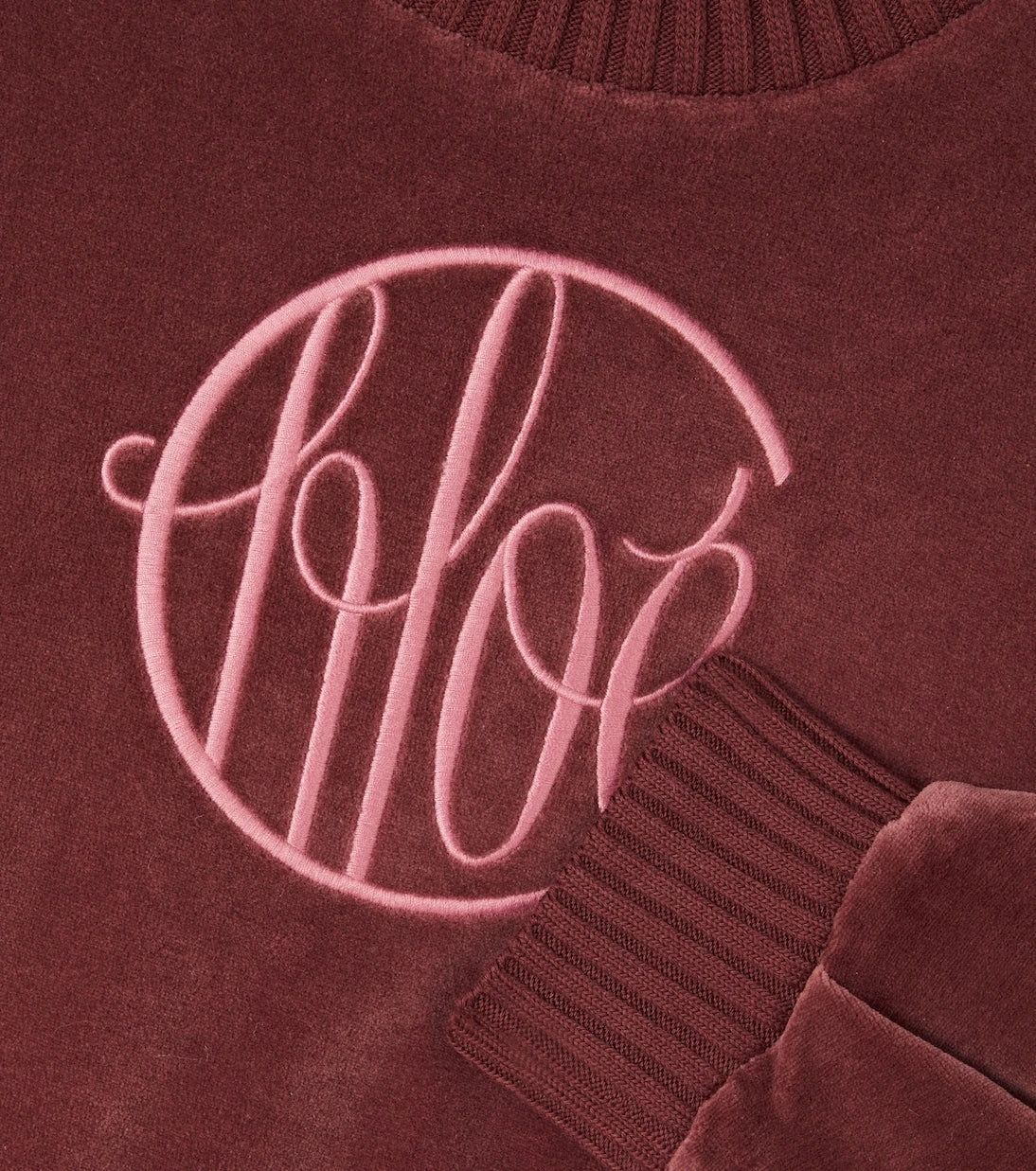 Chloé Kids - Logo cotton velvet sweater