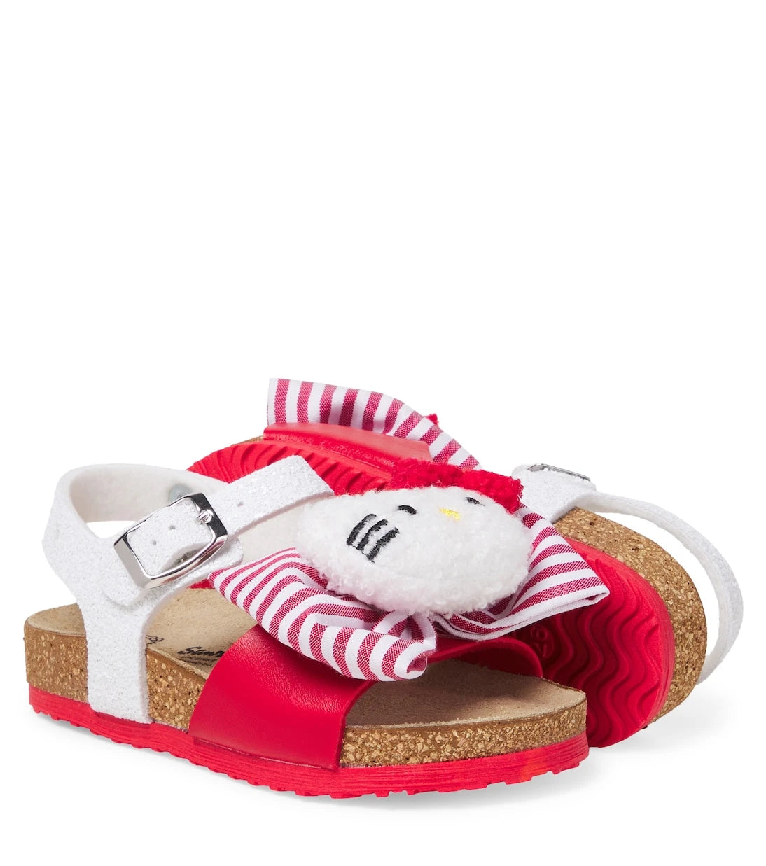 Monnalisa - صندل بأشرطة بعقدة بتصميم Hello Kitty