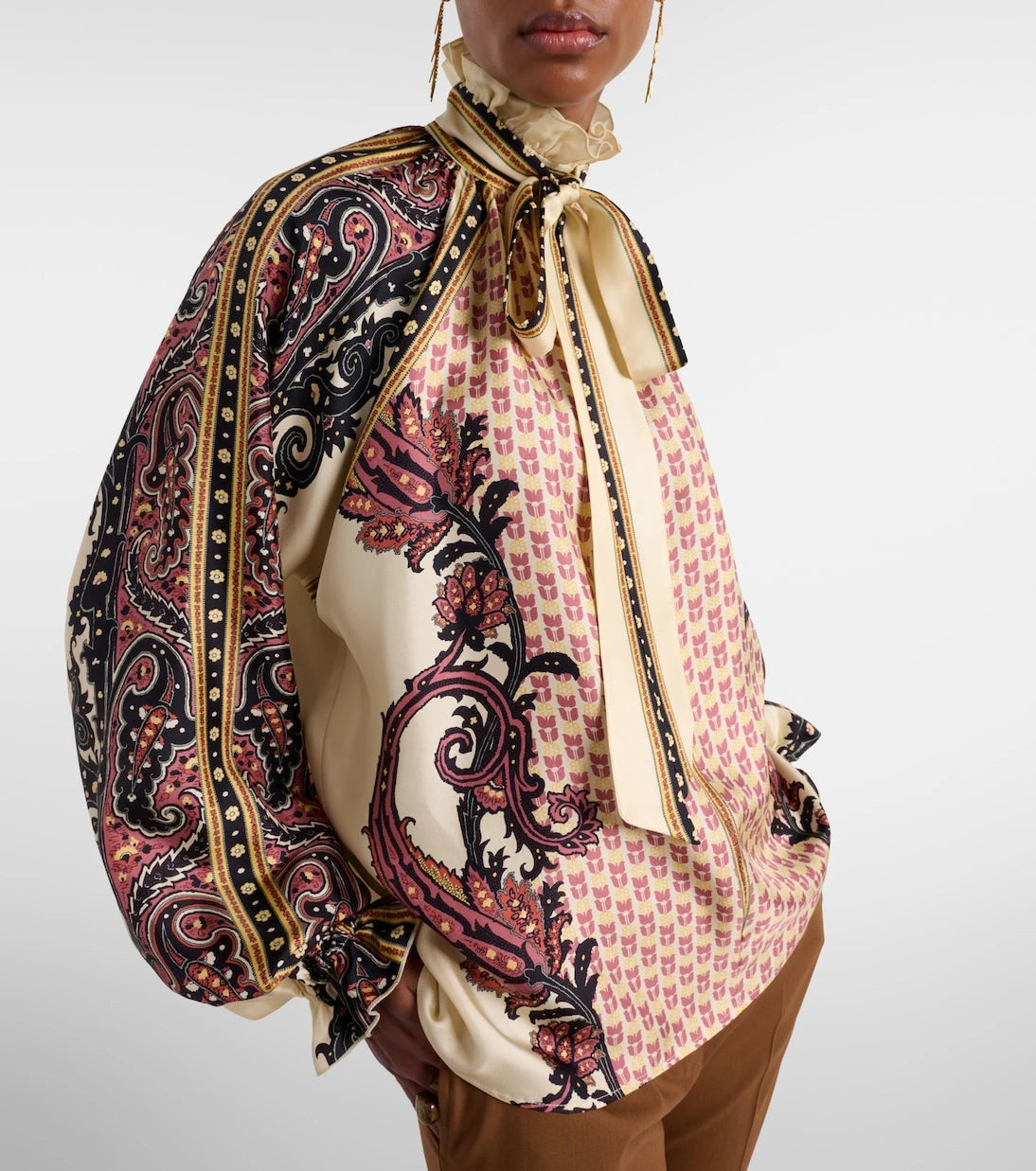 Etro - Printed silk twill blouse