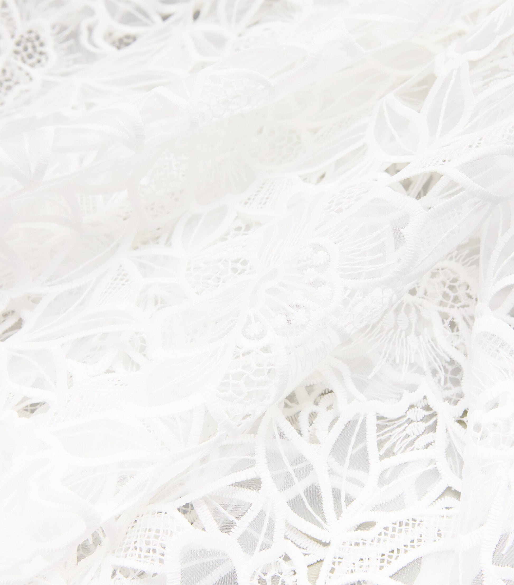 White Cotton Crochet Maxi Skirt