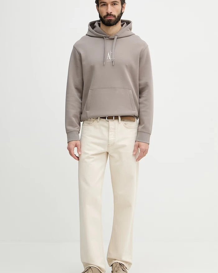 Armani Exchange erkek pamuklu kapüşonlu sweatshirt