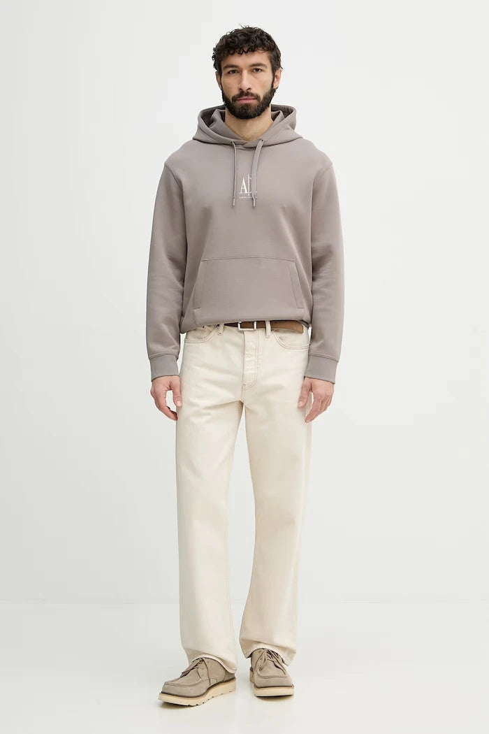 Armani Exchange erkek pamuklu kapüşonlu sweatshirt