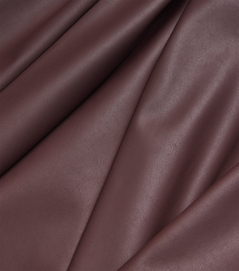 Burgundy Faux Leather Nocera Maxi Skirt