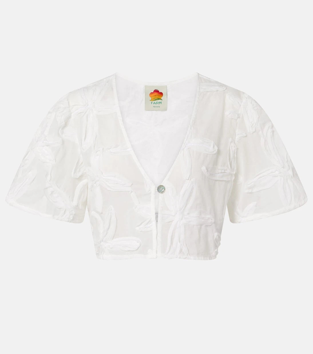 Farm Rio - Coast Shell cotton crop top