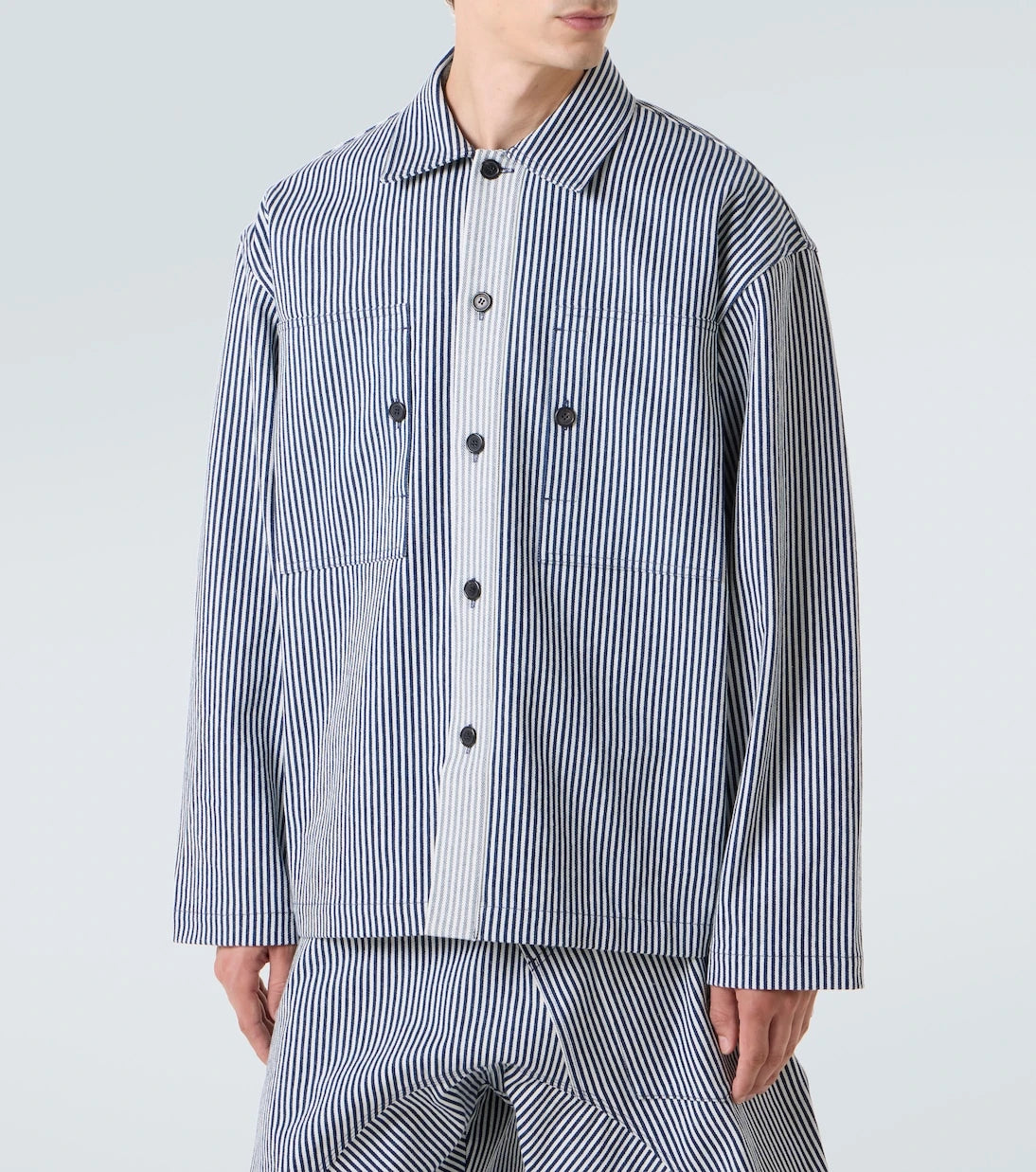 JW Anderson - Striped cotton overshirt