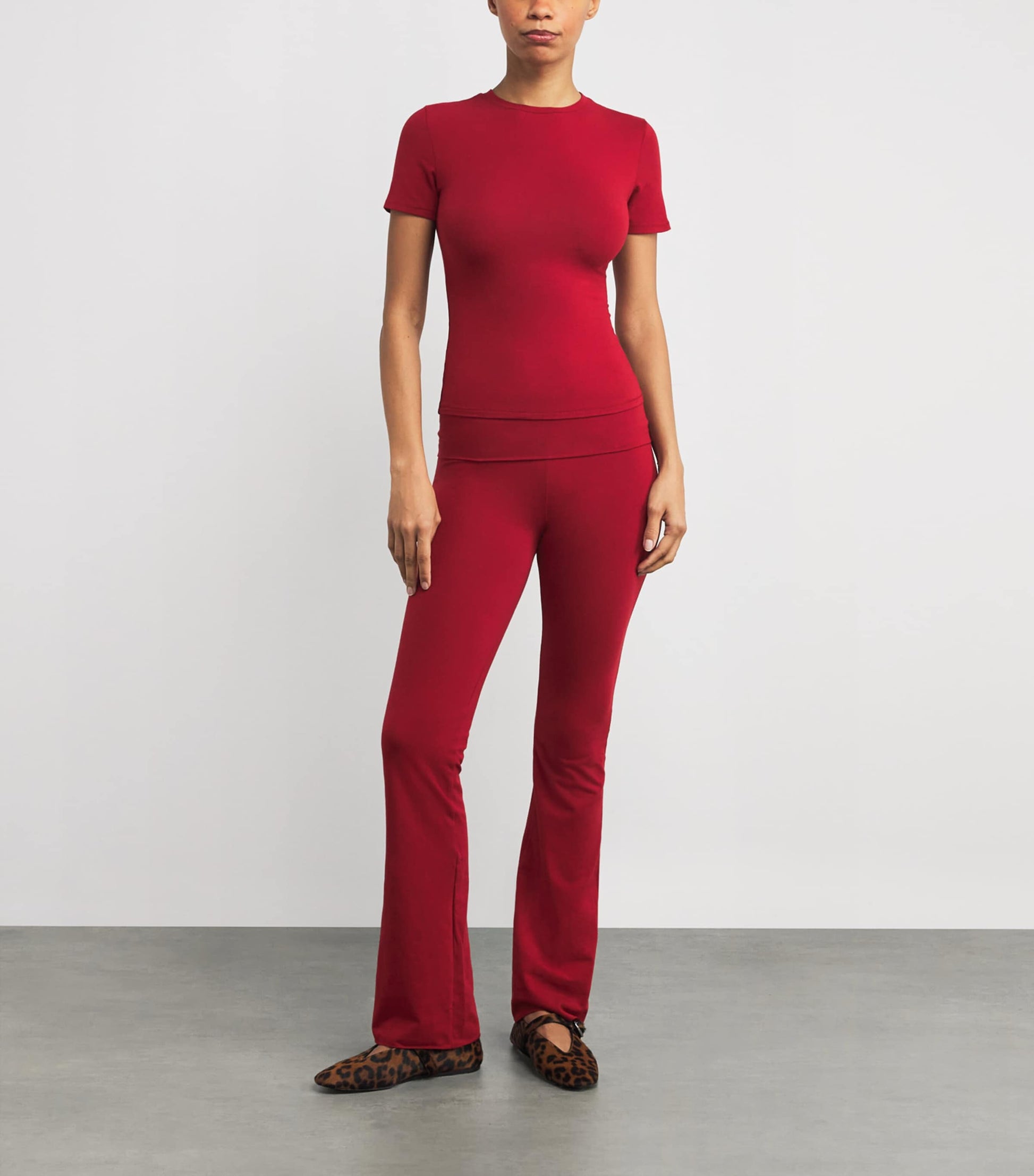 Skims Red Cotton Jersey T-Shirt