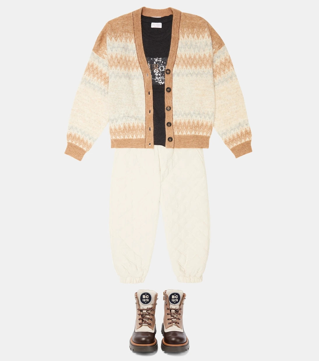 Brunello Cucinelli Kids - Quilted cotton corduroy pants