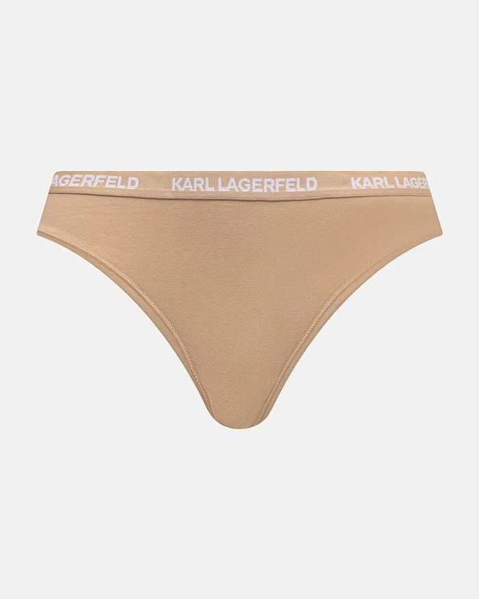 Karl Lagerfeld kadın pamuklu tanga 3'lü set
