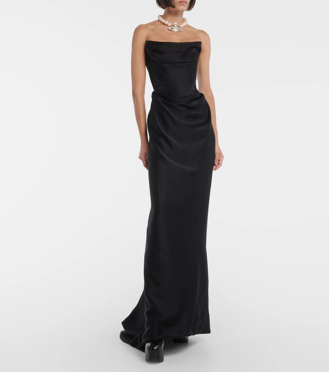 Vivienne Westwood - Off-shoulder satin gown