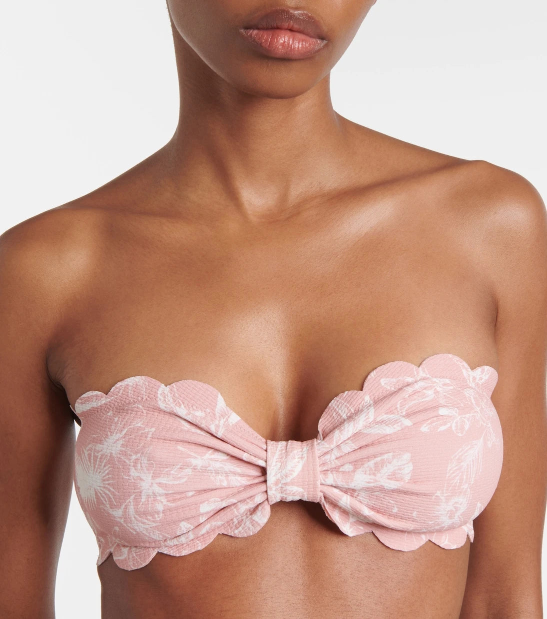 Marysia - Antibes floral bandeau bikini top
