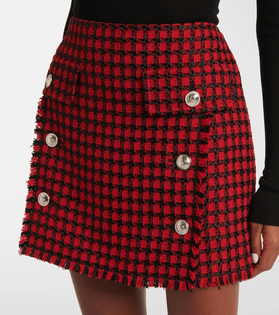 Versace - Checked tweed miniskirt