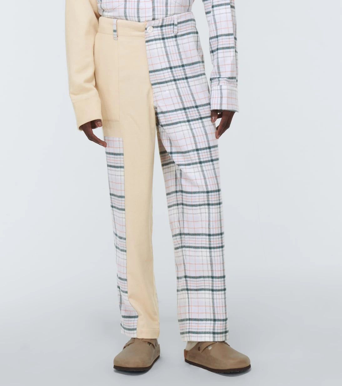 The Elder Statesman - Checked wool, silk and cashmere pants