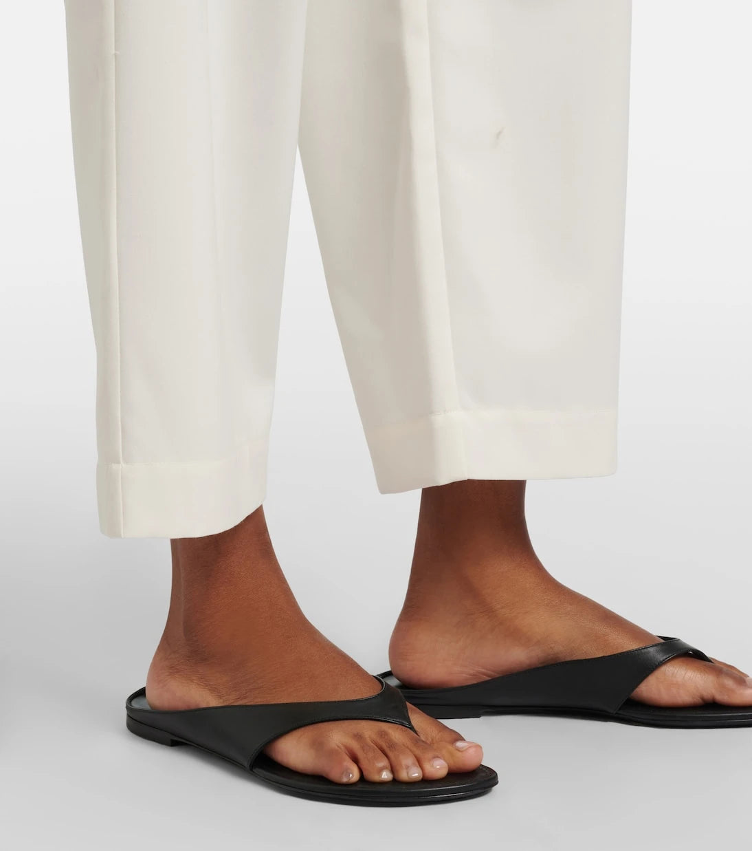 Róhe - Wool-blend cropped wide-leg pants