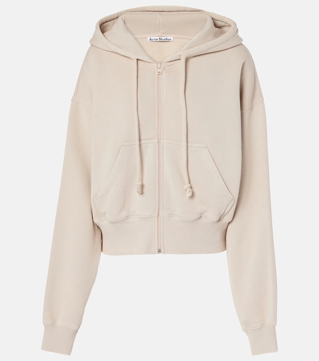 Acne Studios - سويت شيرت بغطاء للرأس من القطن المطرز