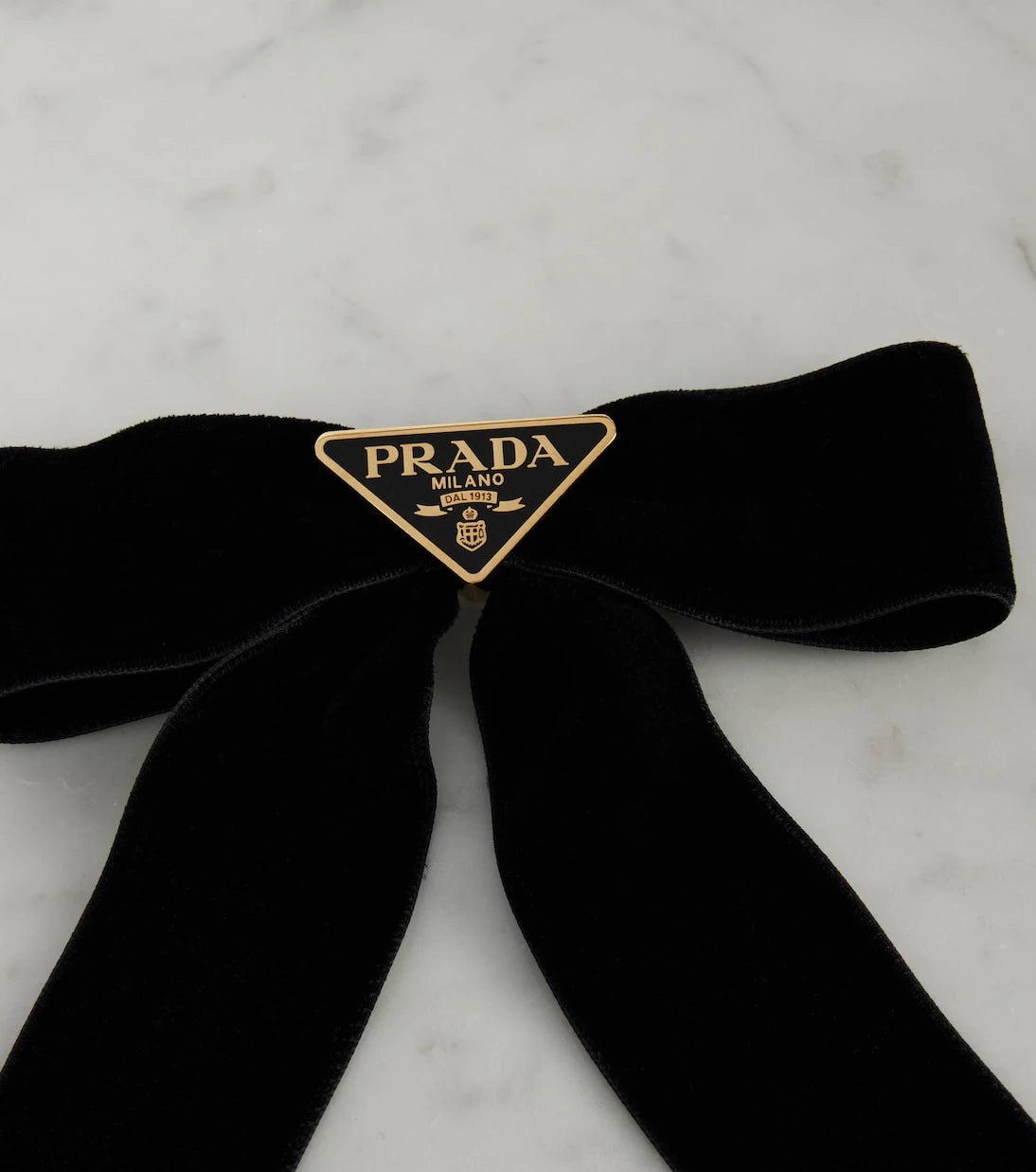 Prada - Bow-detail velvet hair clip