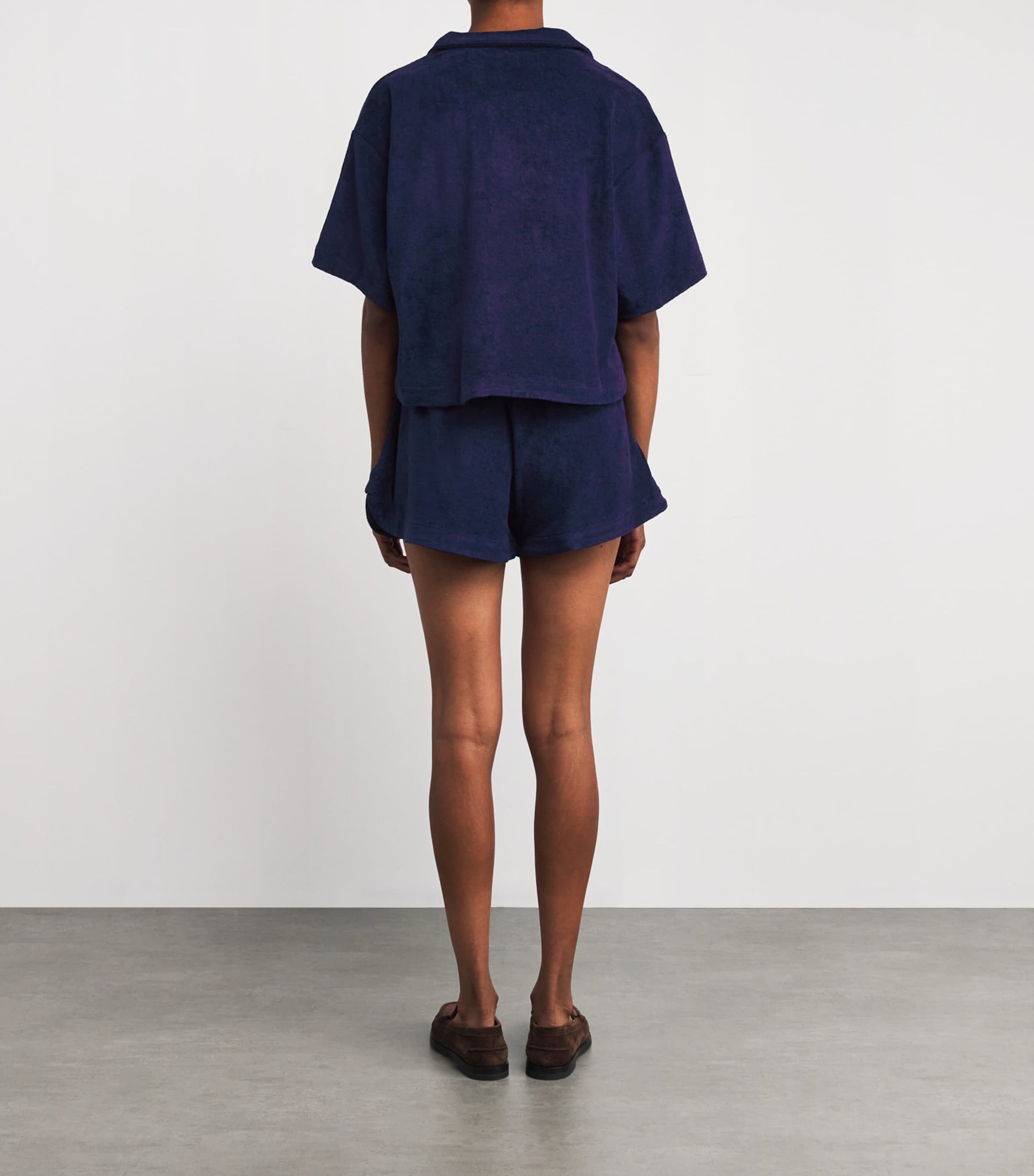 Polo Ralph Lauren Navy Cotton Terry Shirt and Shorts Set