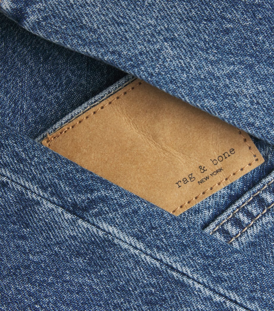 Rag & Bone Blue Saige Straight Jeans