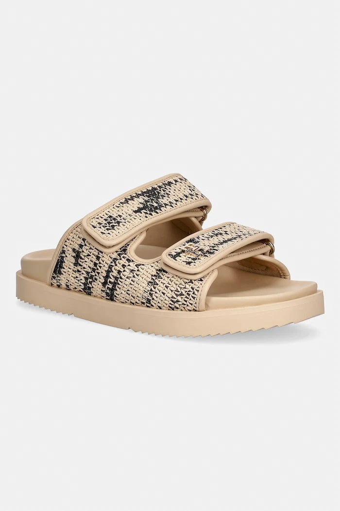 Tommy Hilfiger чехли дамски DOUBLE STRAP RAFFIA SANDAL