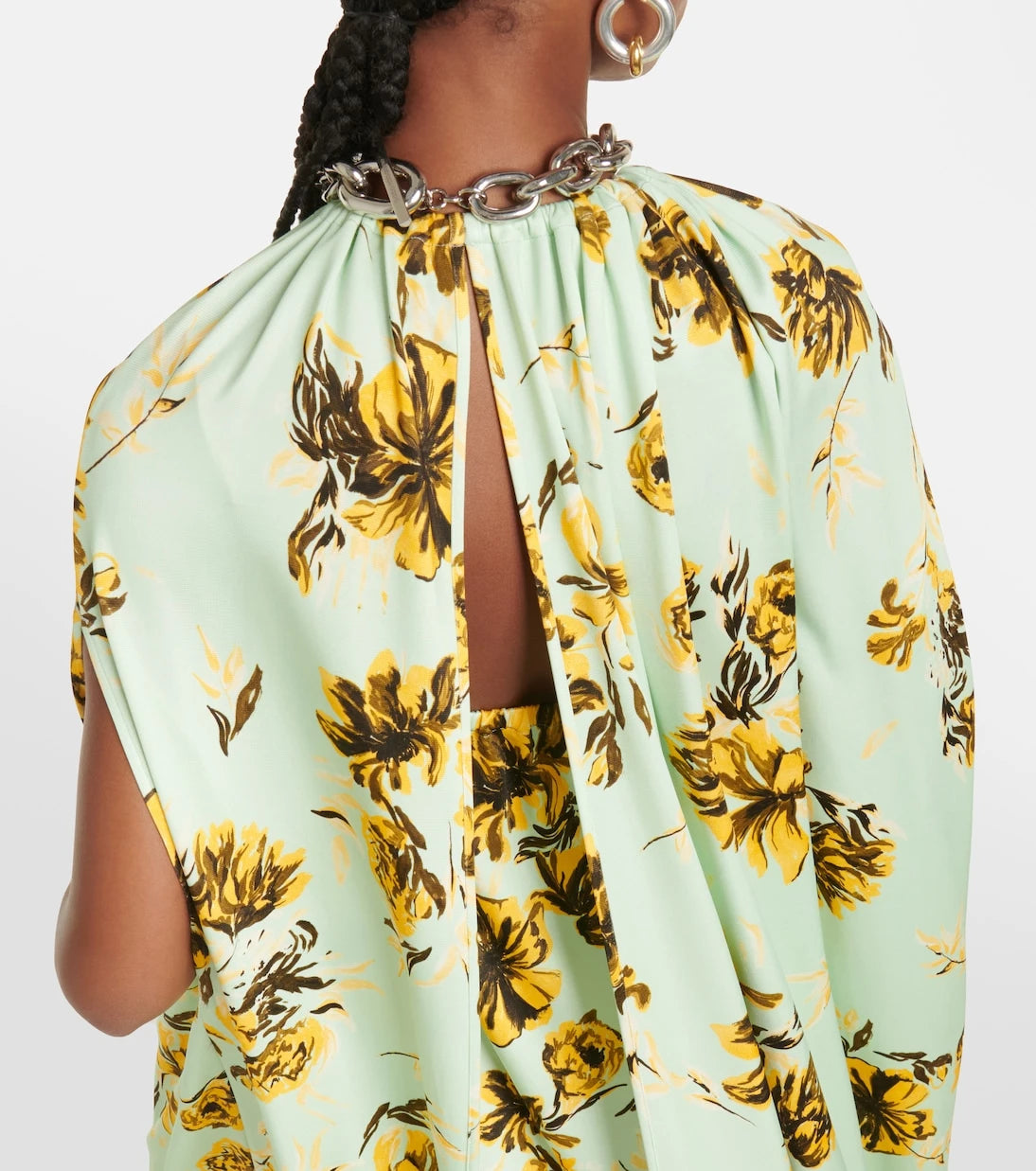 Jil Sander - Floral caped midi dress