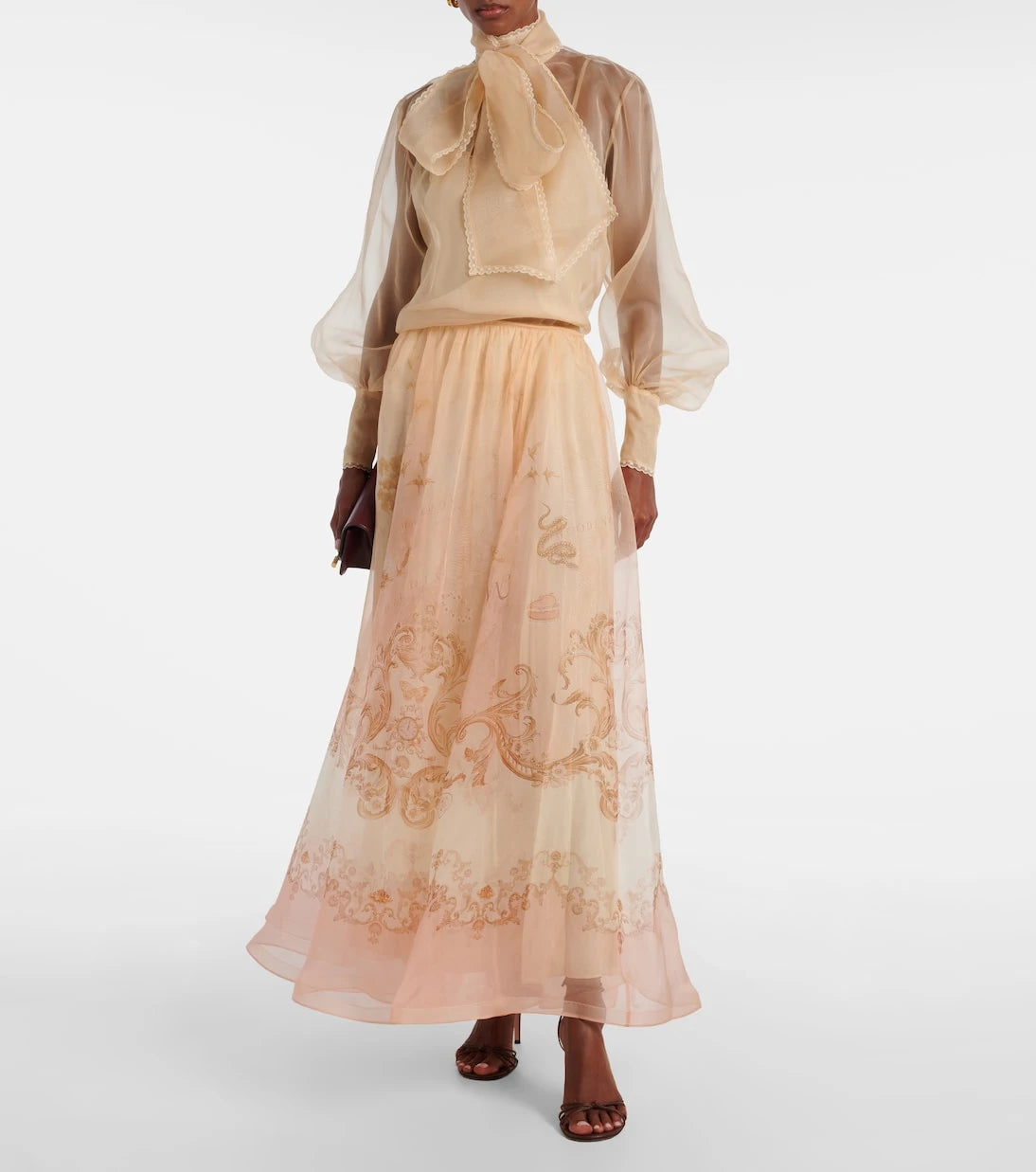 Zimmermann - Hypnotic silk organza maxi skirt
