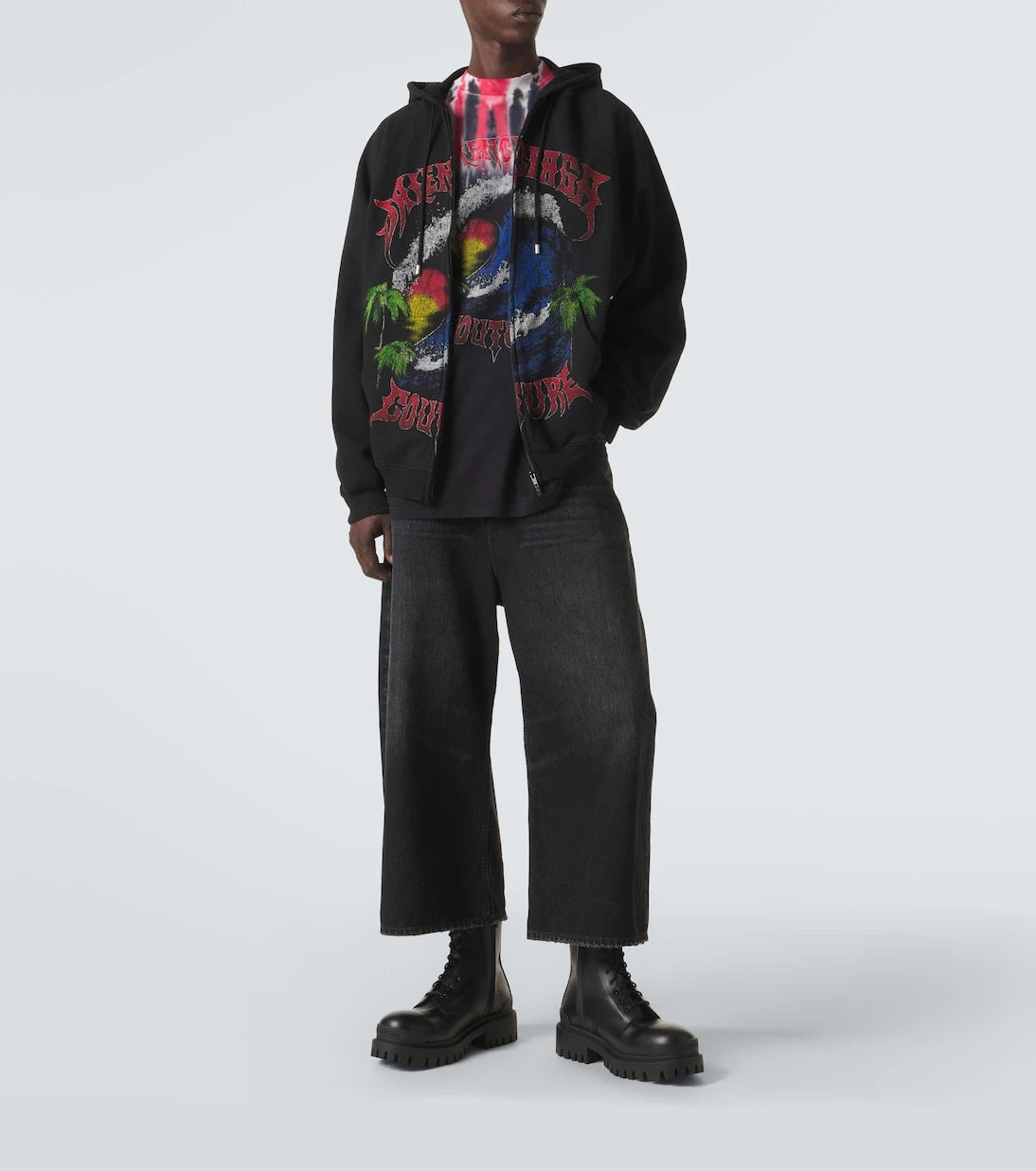 Balenciaga - Combat Strike leather combat boots