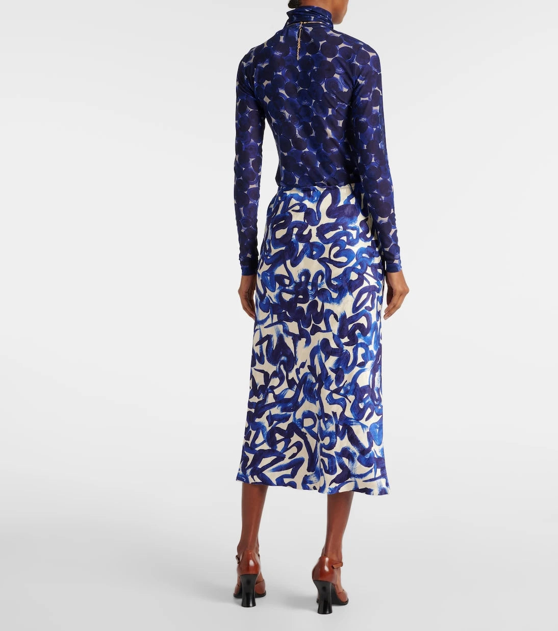 Dries Van Noten - Printed midi skirt