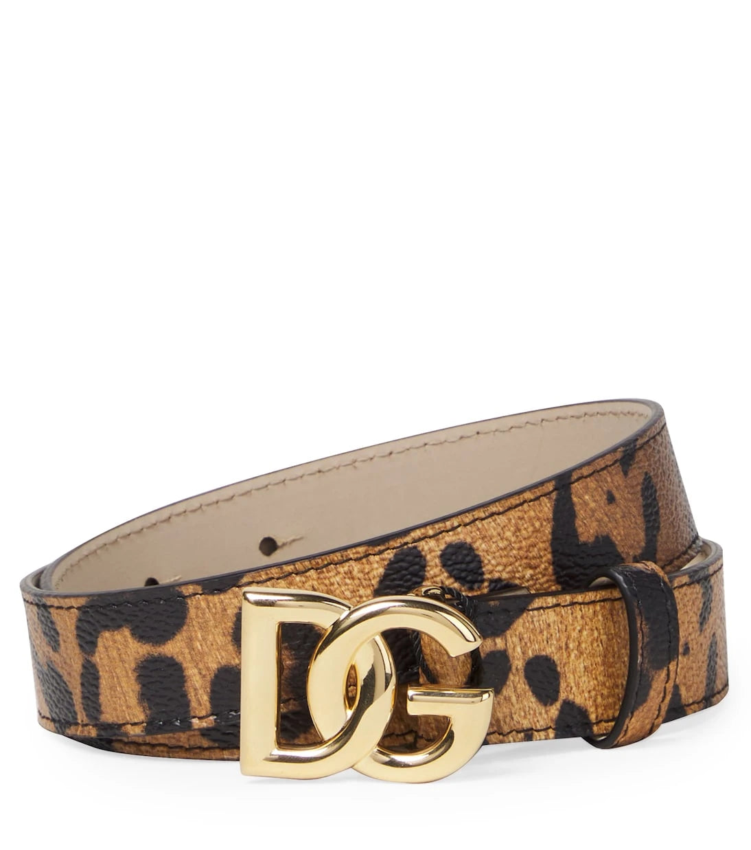 Dolce&Gabbana Kids - حزام DG بنقشة الفهد