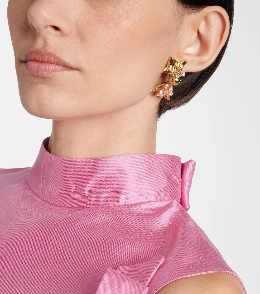 Oscar de la Renta - Embellished clip-on earrings