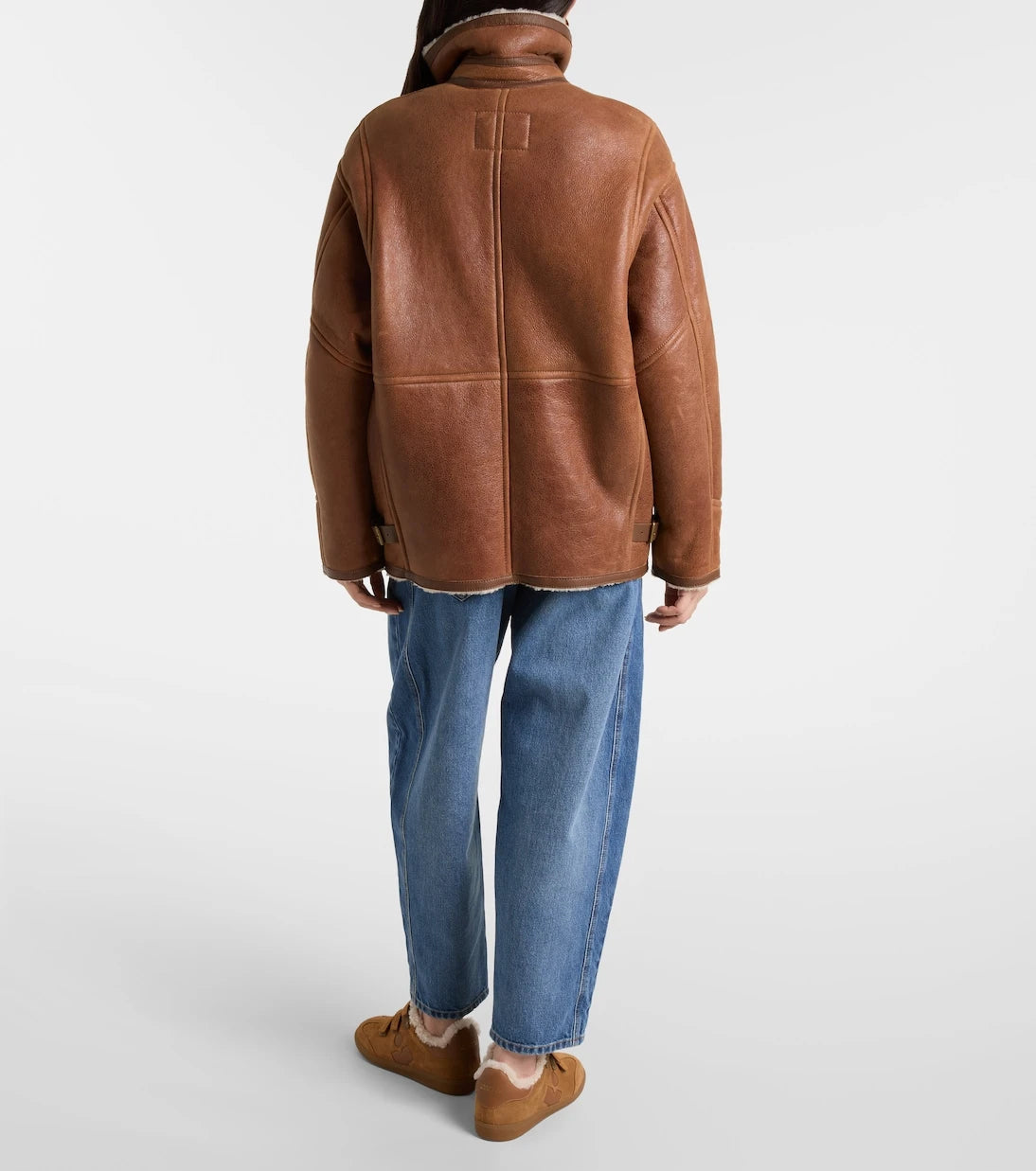Isabel Marant - Adelina shearling-trimmed leather jacket