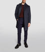 Navy Virgin Wool Overcoat