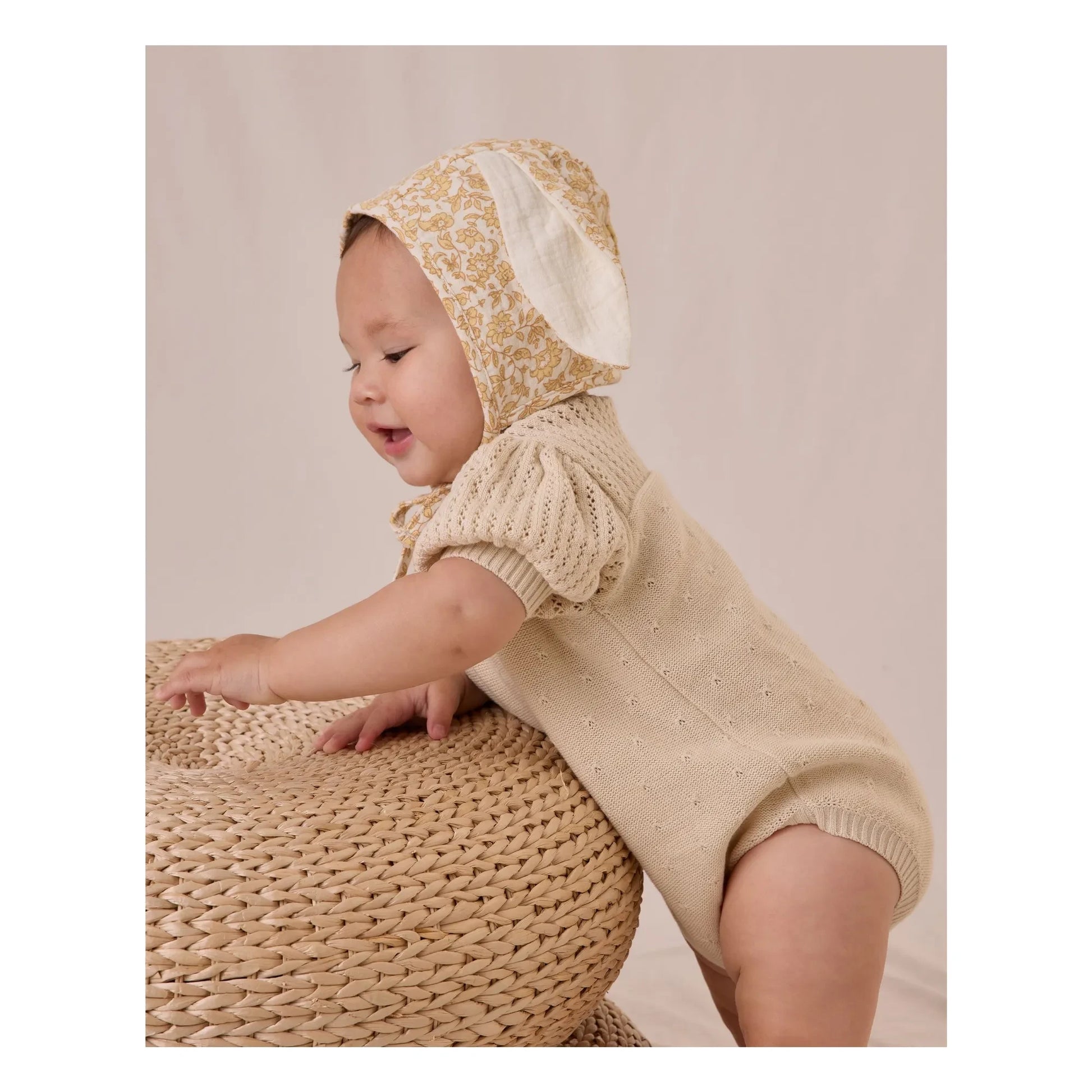 Quincy Mae - Mesh romper | Ecru