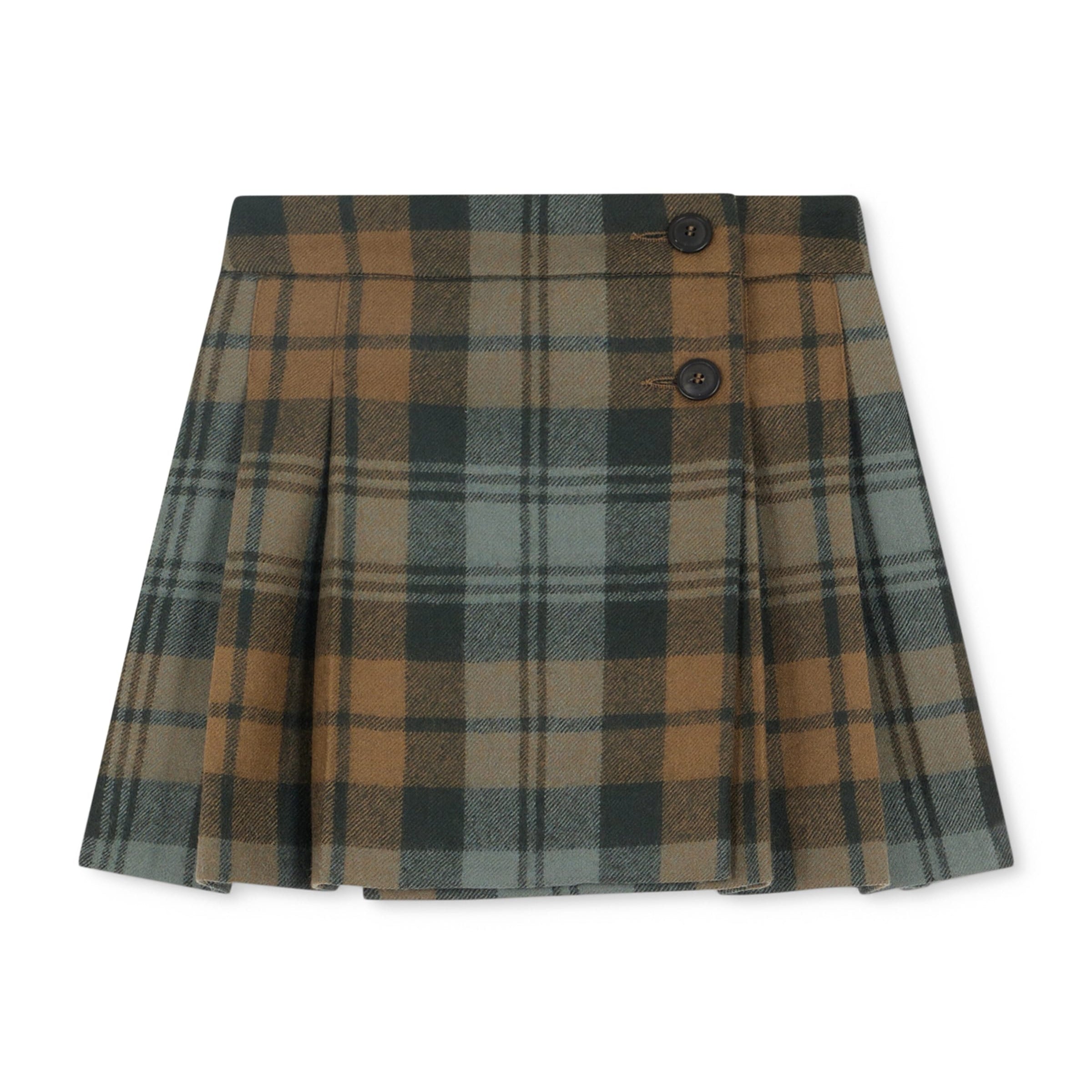 Wool Plaid Mini Skirt (4-8 Years)