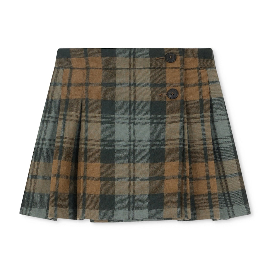 Wool Plaid Mini Skirt (10-14 Years)