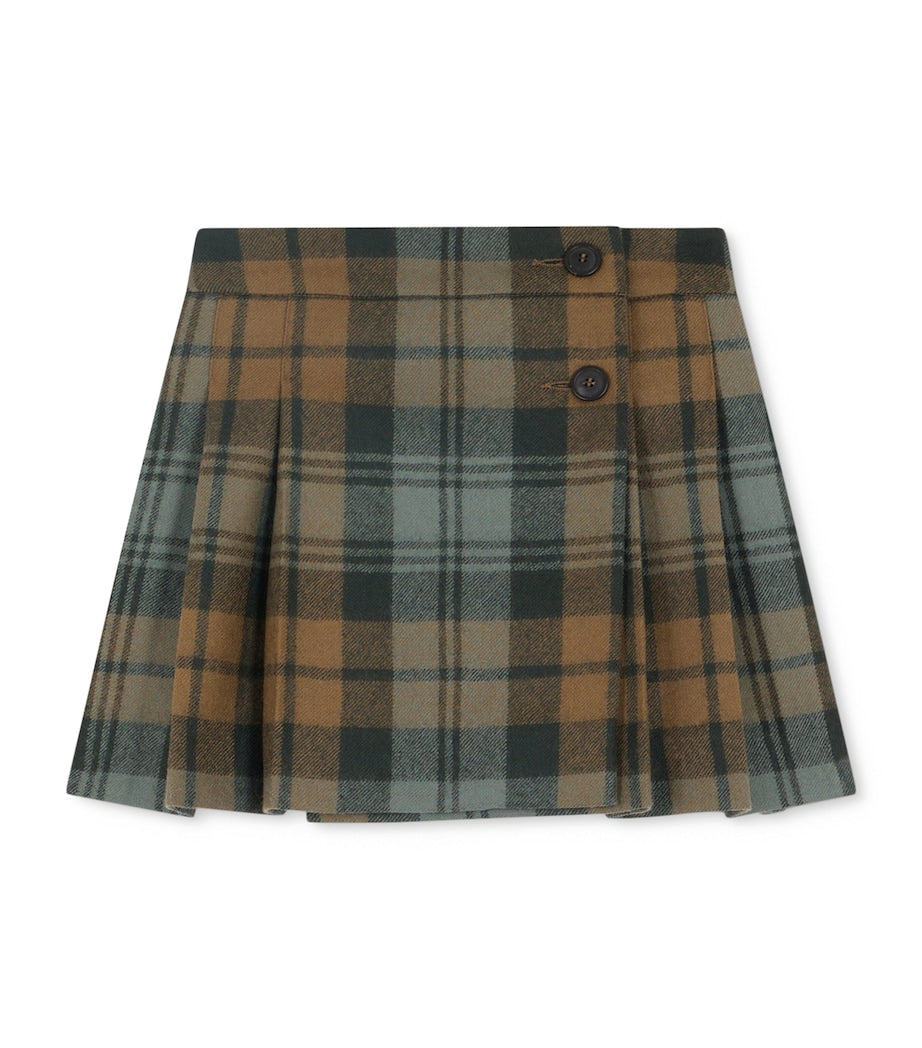 Wool Plaid Mini Skirt (10-14 Years)