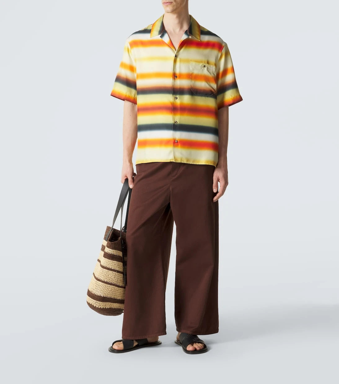Loewe - Paula's Ibiza cotton-blend wide-leg pants
