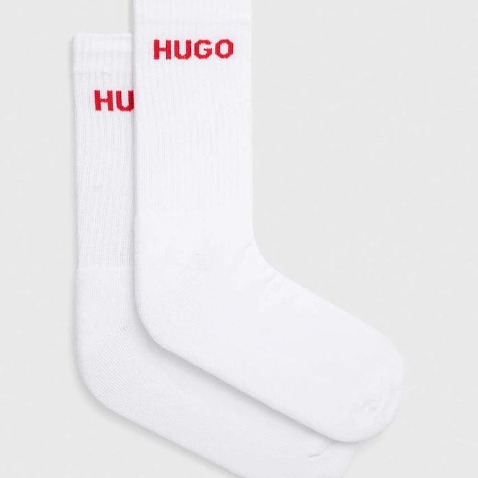 HUGO чорапи мъжки с памук 6P QS RIB LOGO CC 6 броя