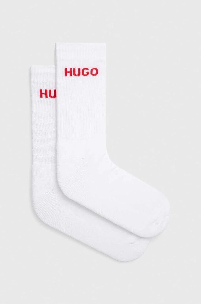 HUGO чорапи мъжки с памук 6P QS RIB LOGO CC 6 броя