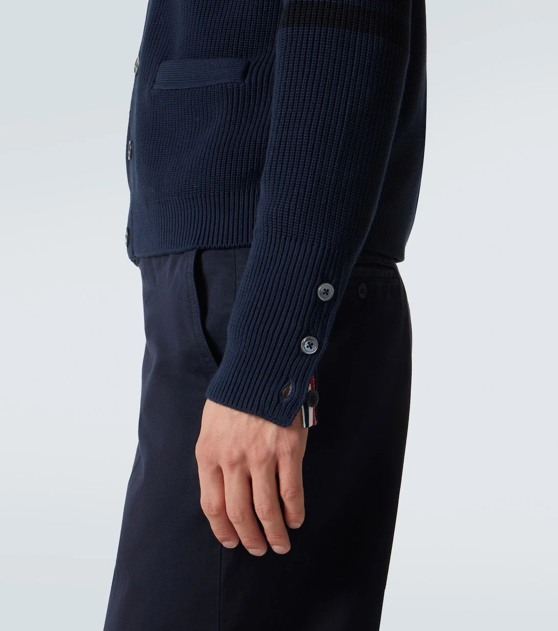 Thom Browne - 4-Bar cotton cardigan