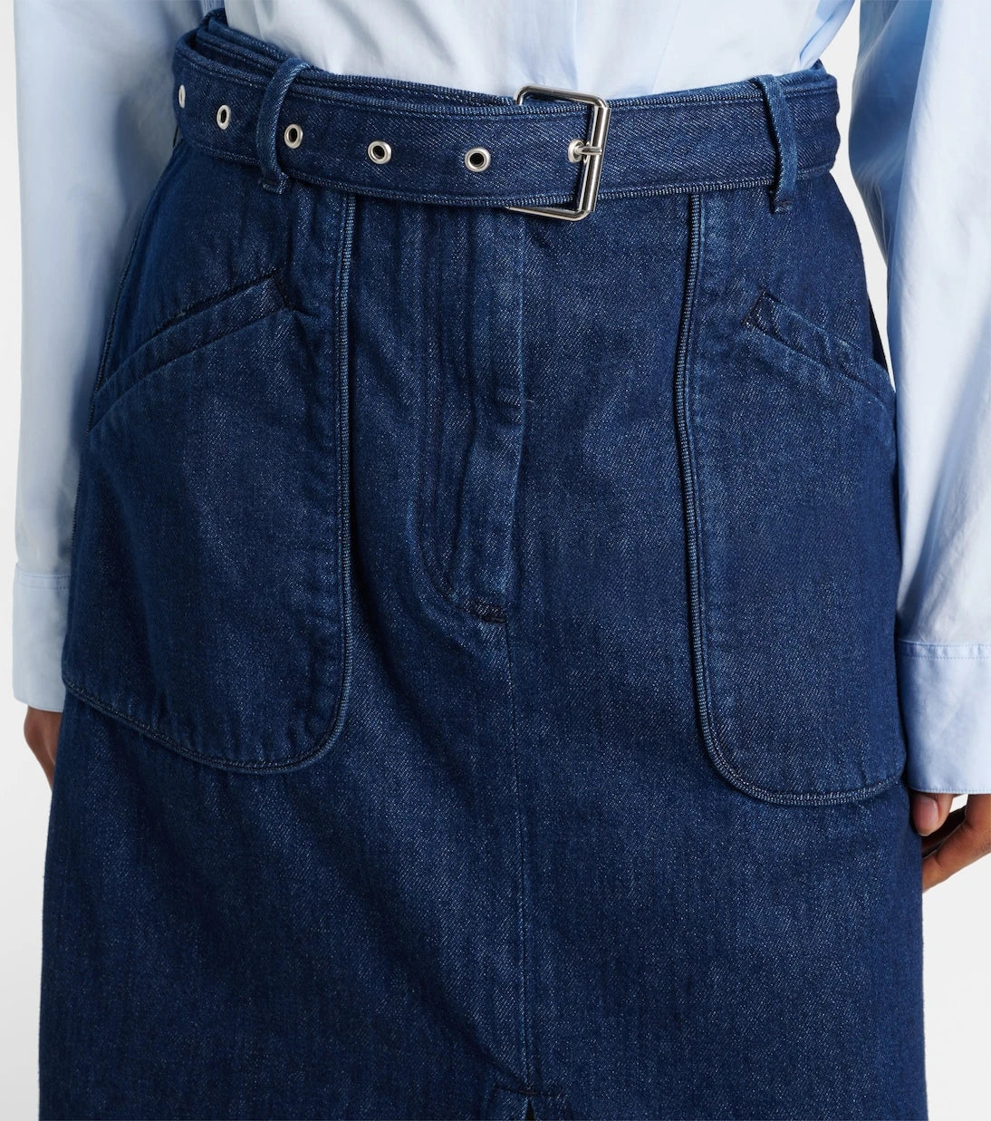 Dries Van Noten - Denim midi skirt