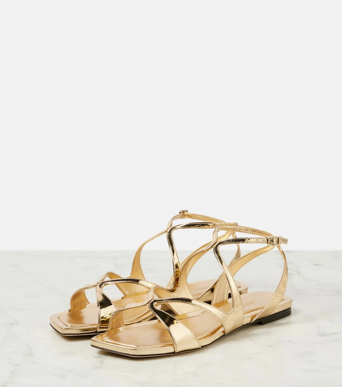 Jimmy Choo - Ayla metallic leather sandals