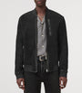 AllSaints Black Suede Kemble Bomber Jacket