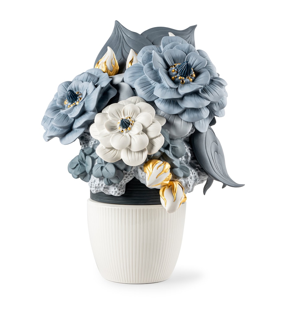 Lladró Porcelain Vase with Flowers Figurine (44cm)