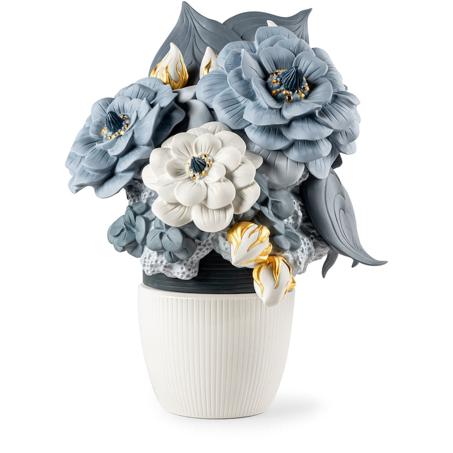 Lladró Porcelain Vase with Flowers Figurine (44cm)