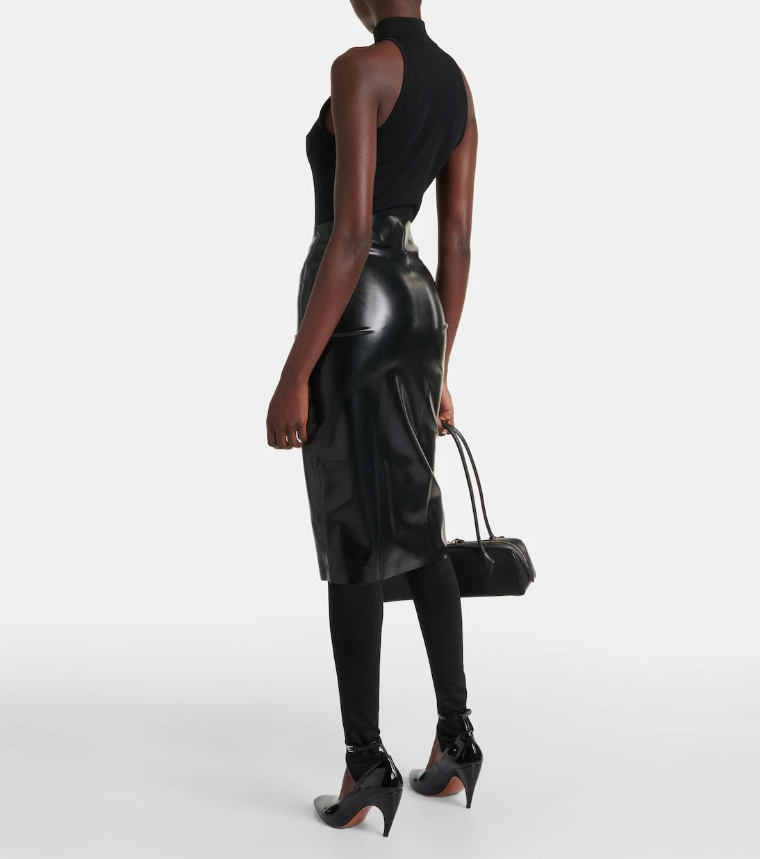 Alaïa - Latex pencil skirt