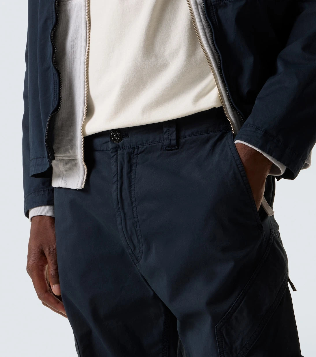 Stone Island - Embroidered cotton-blend twill cargo pants