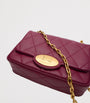 Burgundy Small Calfskin Strand Shoulder Bag