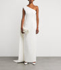 Rachel Gilbert Ivory One-Shoulder Clara Gown