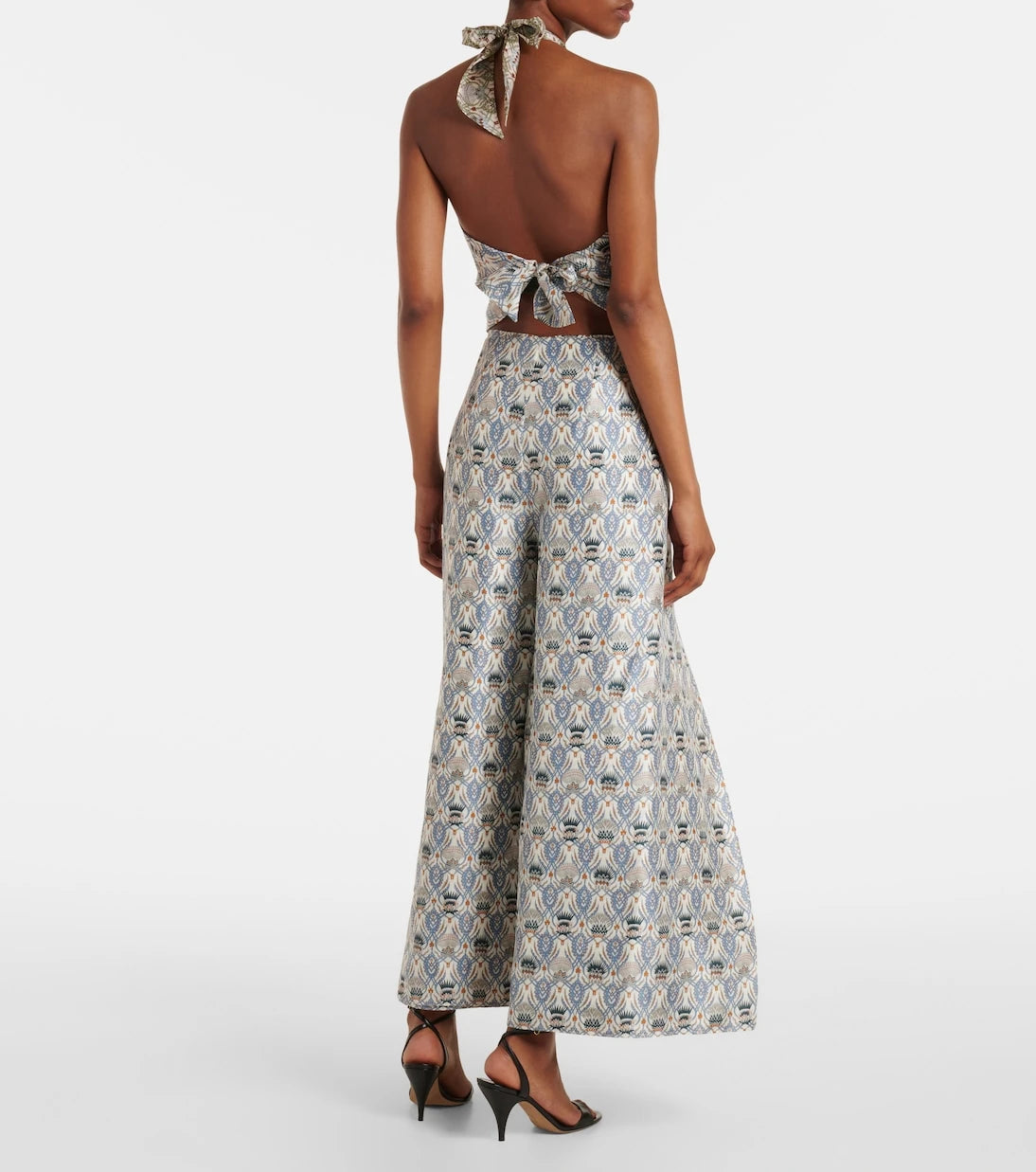 Loro Piana - Annet printed halterneck silk top