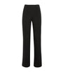 Skims Black High-Waist Pintuck Straight Leg Trousers
