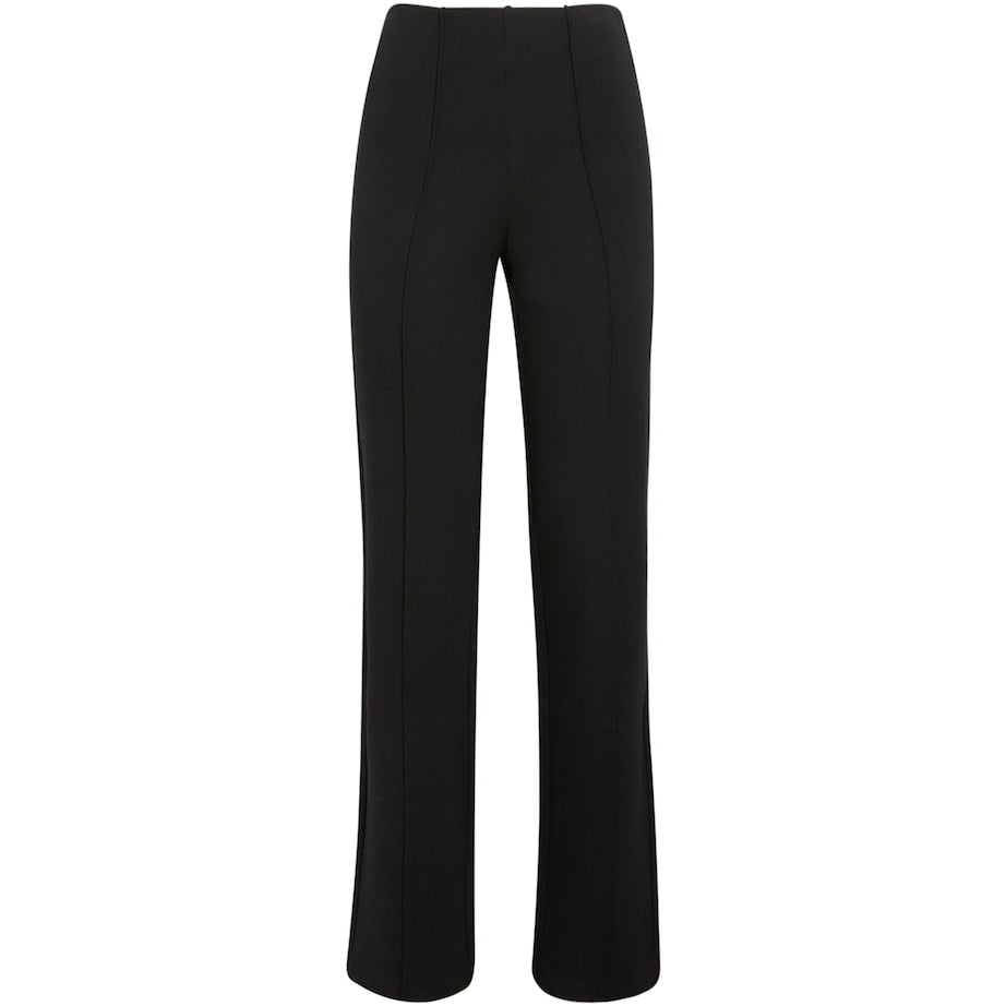 Skims Black High-Waist Pintuck Straight Leg Trousers